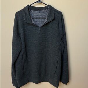 Men's Charcoal Zip-Up Sweater